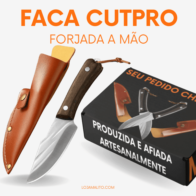 Faca CutPro™ - Forjada A Mão - COMPRE 1 LEVE 2 + Brinde Surpresa Exclusivo - Malito